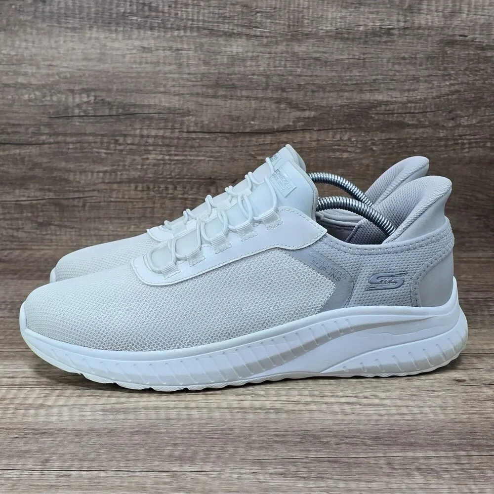 Skechers Hands Free Slip-ins BOBS Sport Squad Chaos Tough Men's 10.5 White Shoes